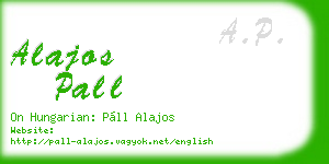 alajos pall business card